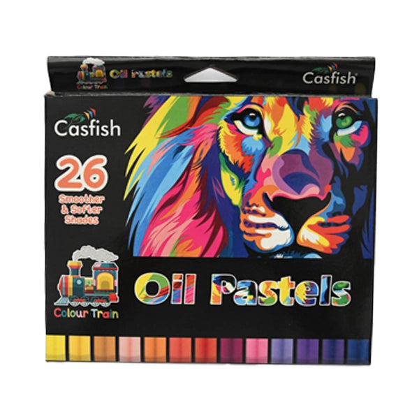 Casfish color train crayons oil pastel 26pcs